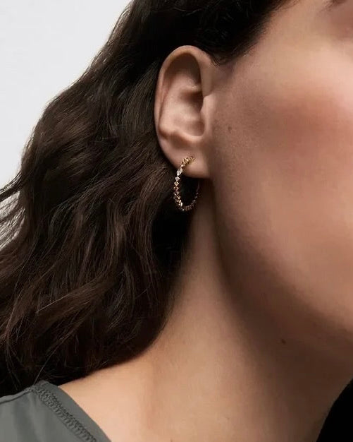 PDPAOLA Lotus Hoop Earrings