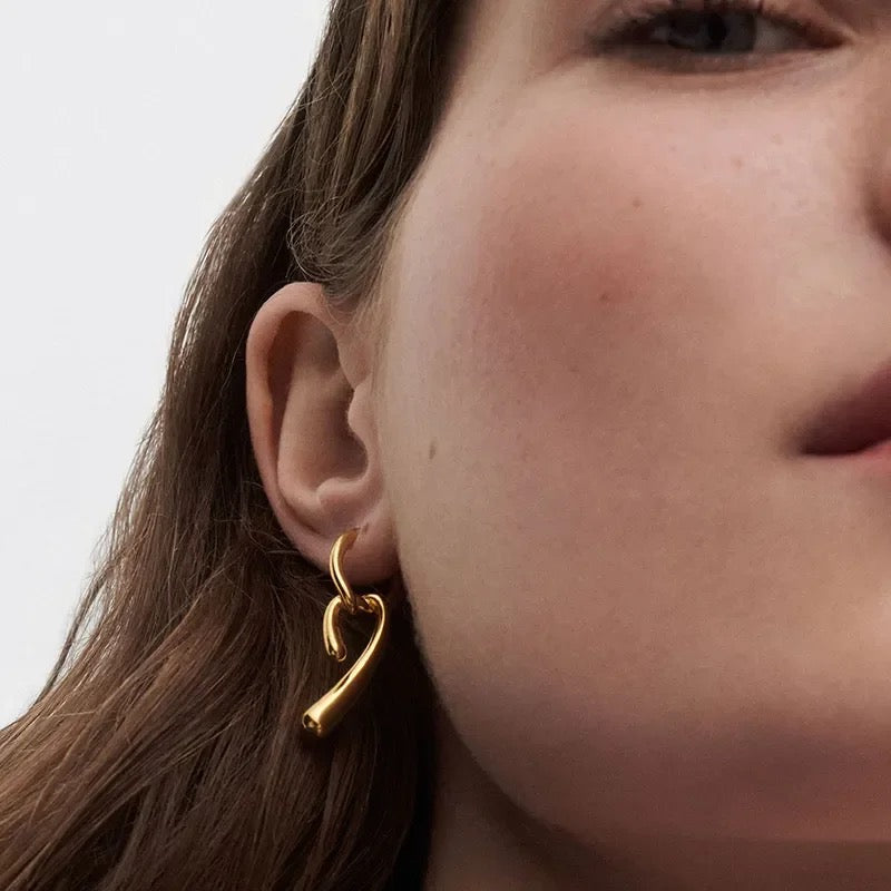 PDPAOLA Twist Hoop Earrings