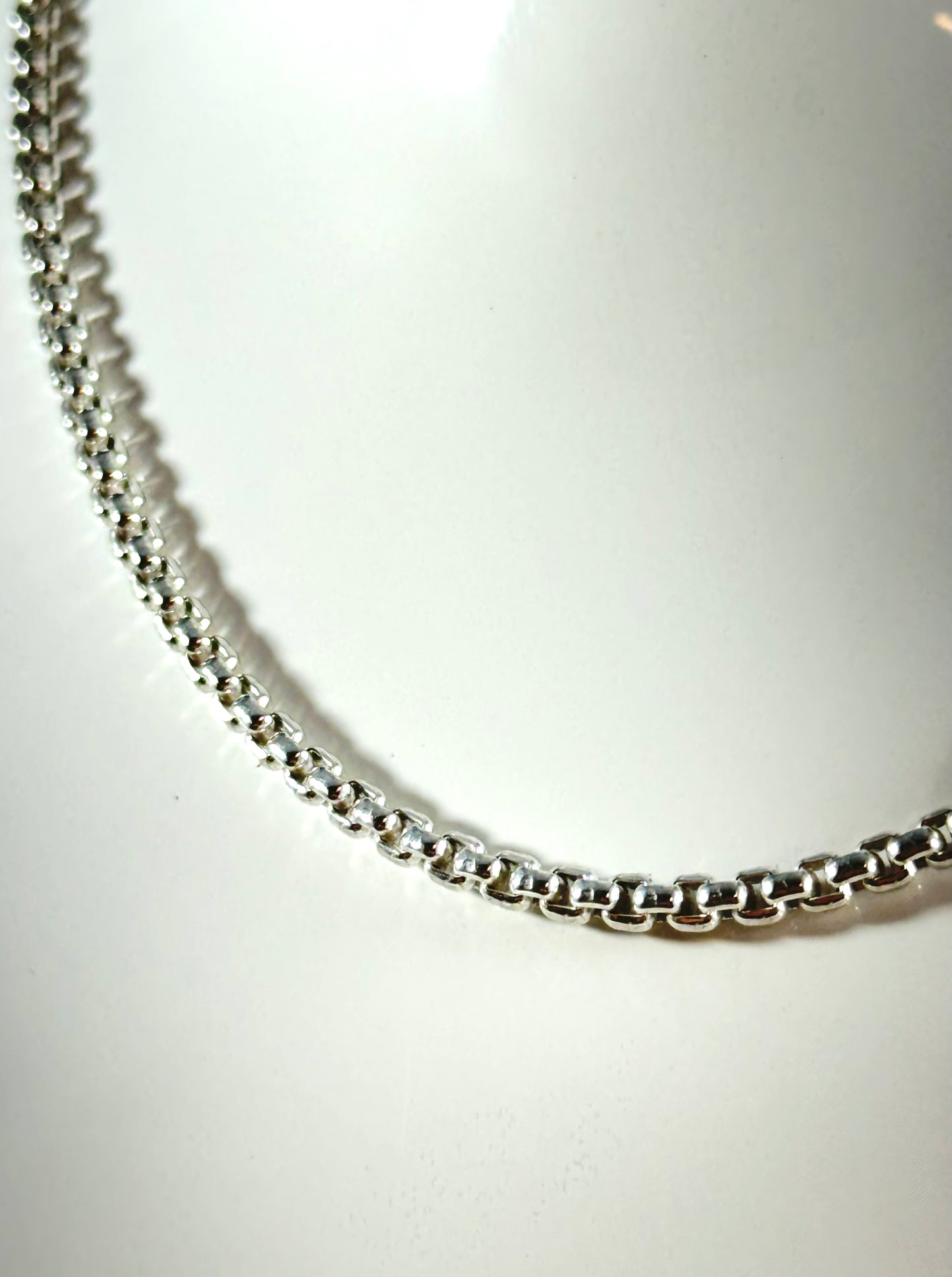 Rund Venesiansk Sølvkjede