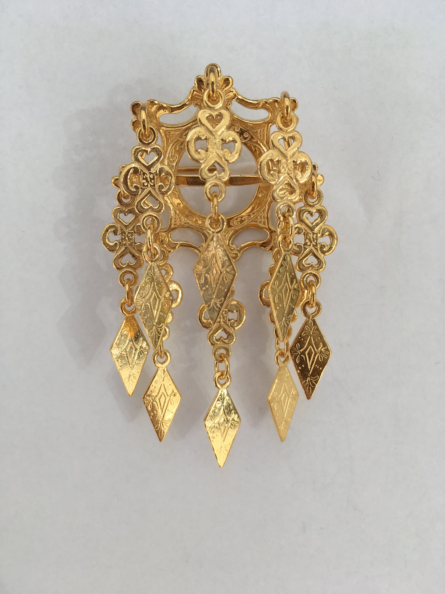 Sølje liten rund - forgylt