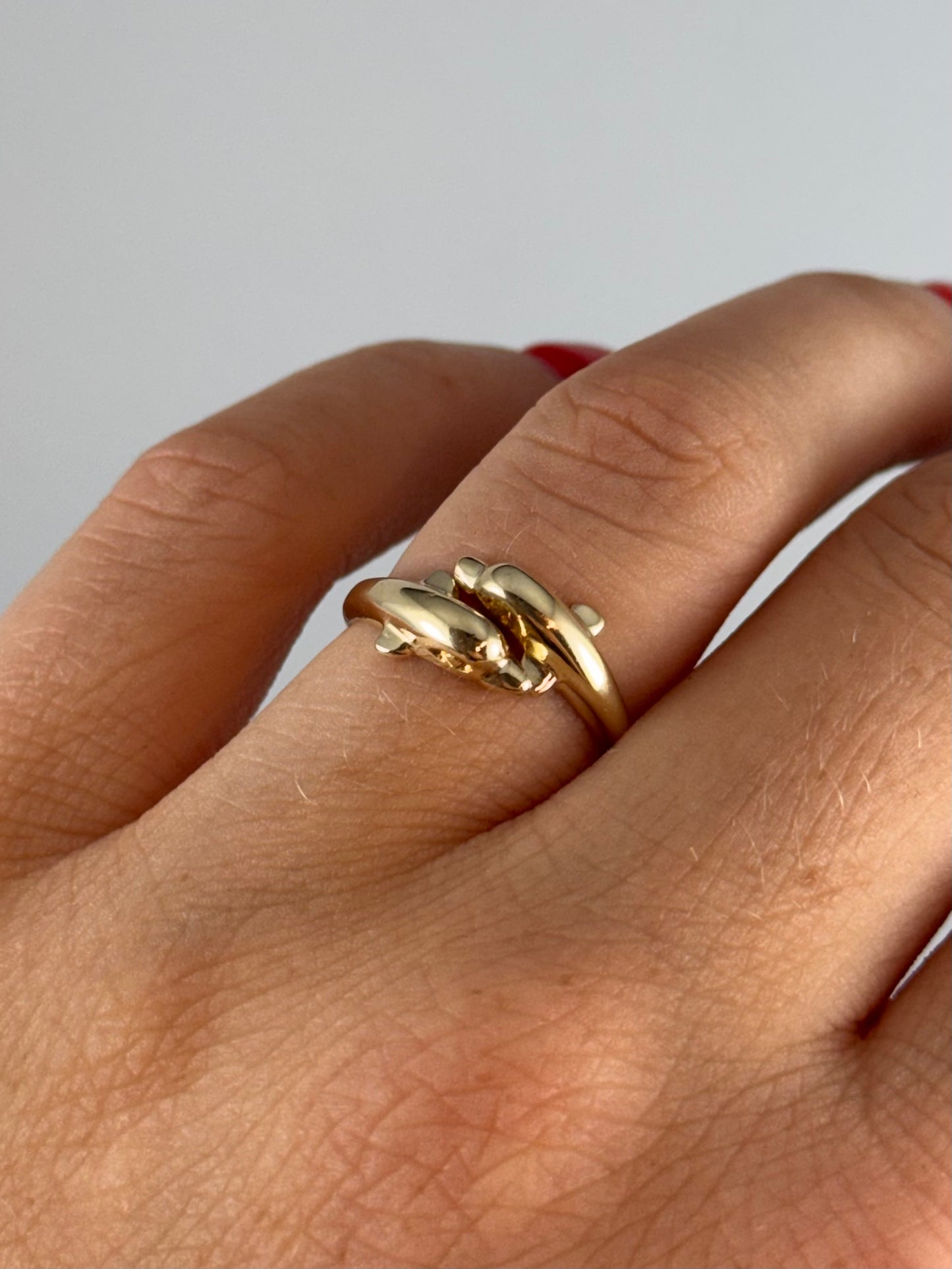 Vintage - Ring m/ delfiner