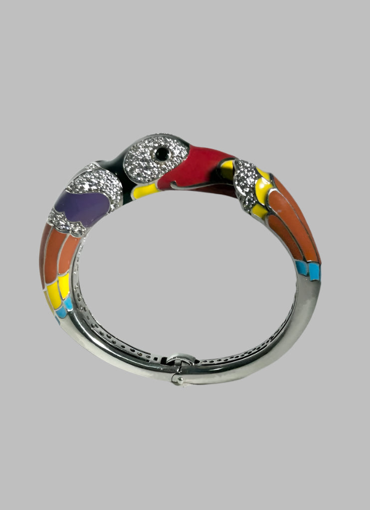 Armring i sølv med emalje