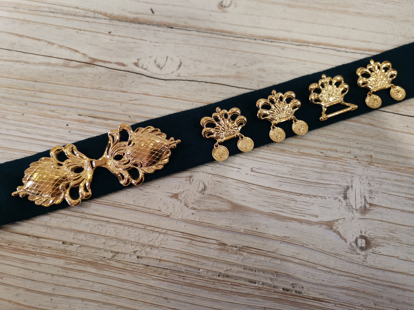 Veskestøl blomst forgylt