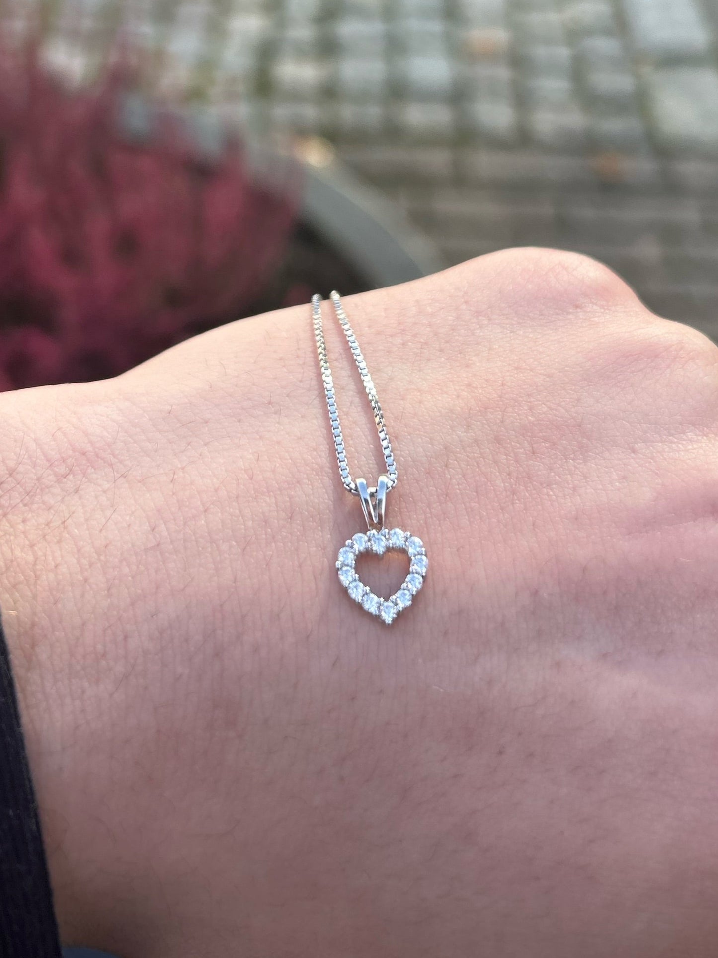 Sølv hjerte smykke