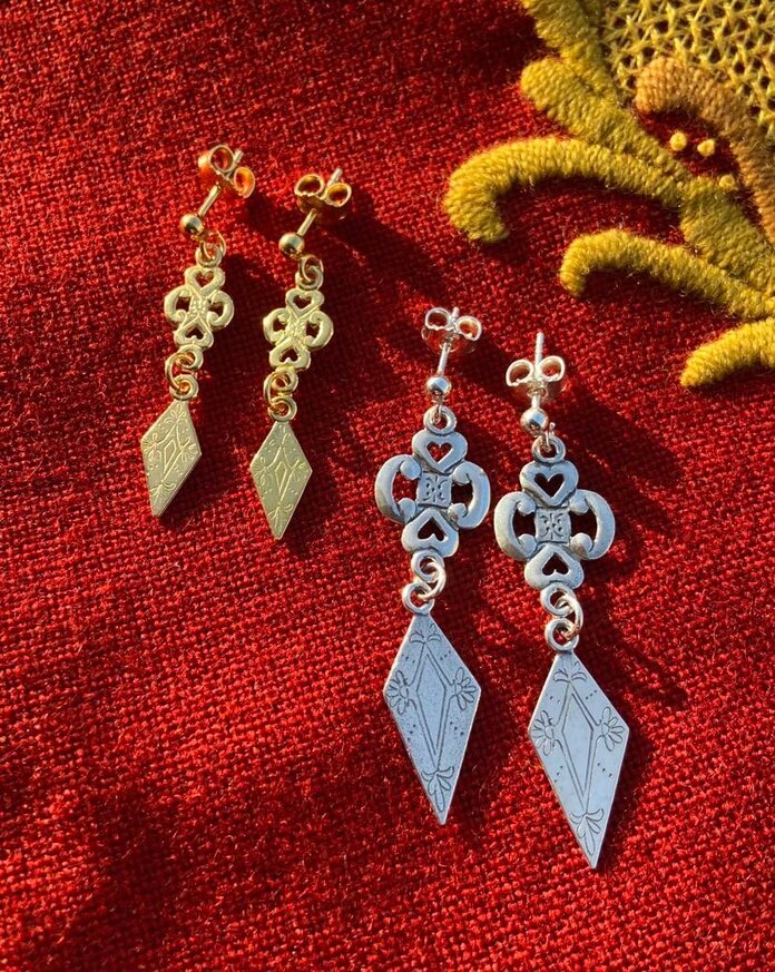 Ørepynt liten - forgylt