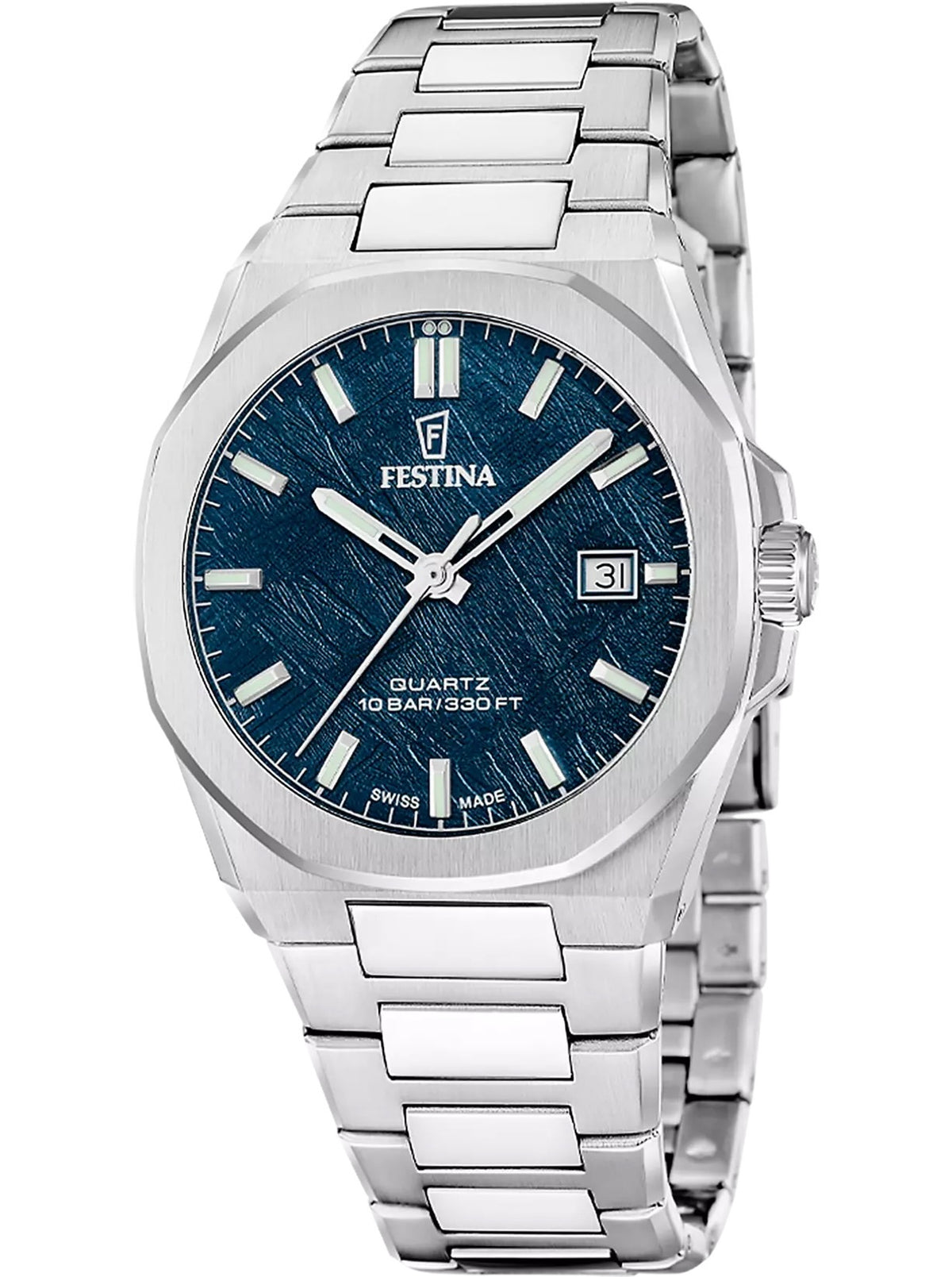 Festina Swiss Made men's blue Classic Steel watch F20100/4
