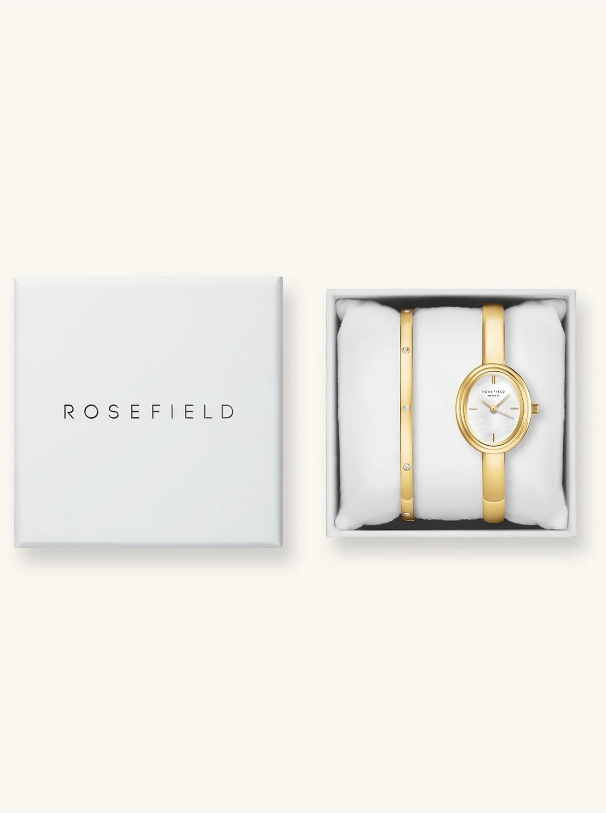 Rosefield gavesett - Bangle dameklokke og armring