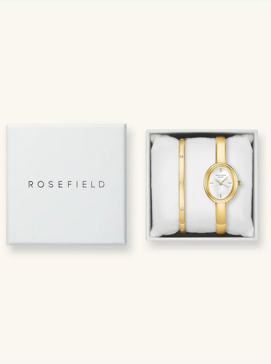 Rosefield gavesett - Bangle dameklokke og armring