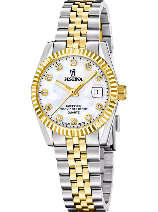 Festina Swiss Made dameklokke - Classic Steel