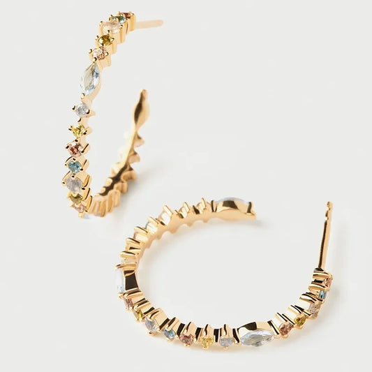 PDPAOLA Lotus Hoop Earrings