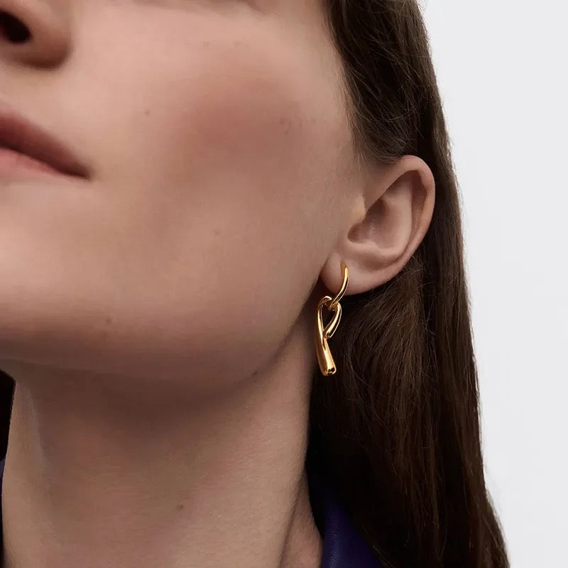 PDPAOLA Twist Hoop Earrings