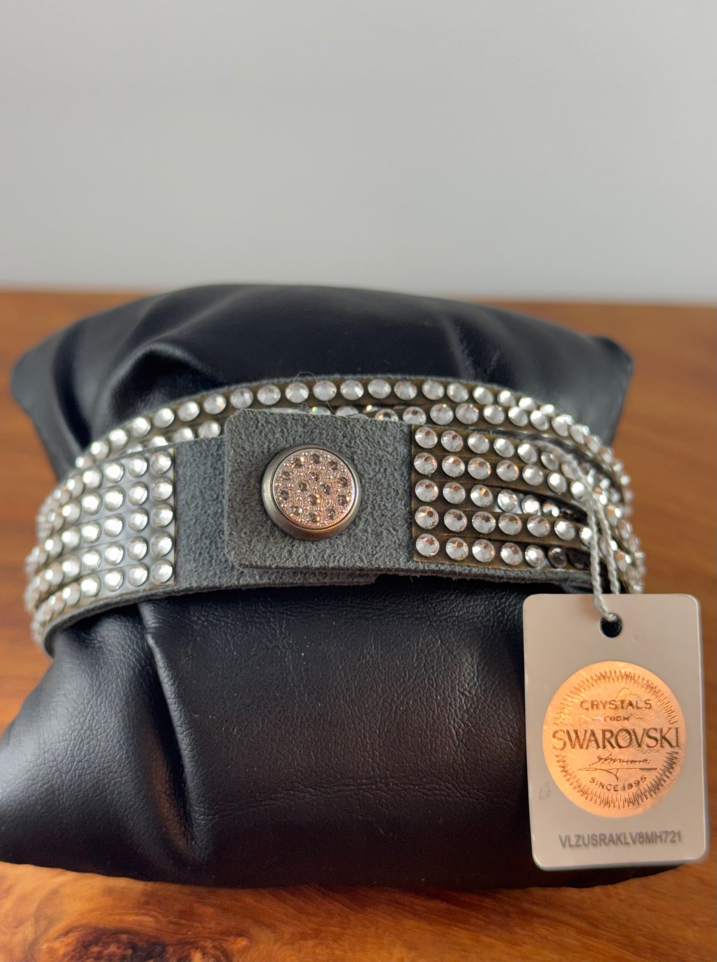 Swarovski Skinn Armbånd - Grå