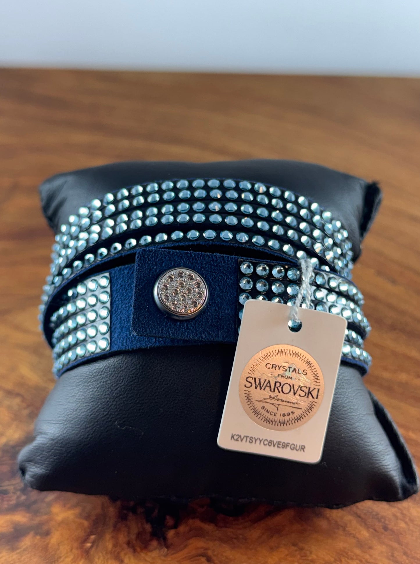 Swarovski Skinn Armbånd - Blå